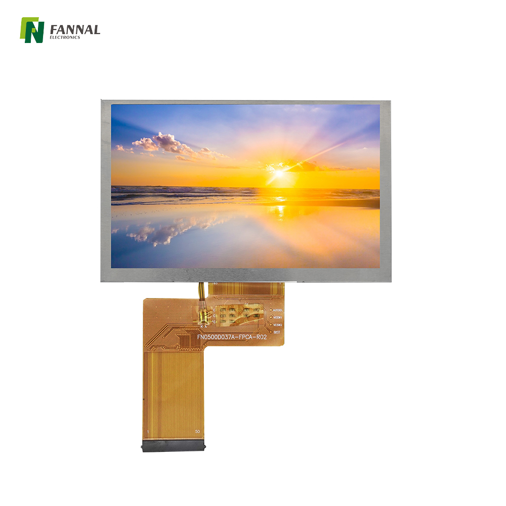 5-inch Industrial TFT LCD Resolution 800*480 Brightness 1100cd/m2  