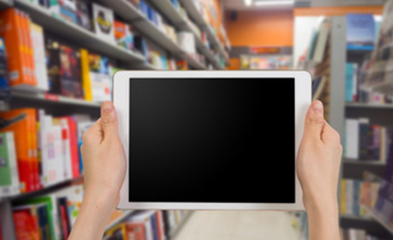 "Smart Bookshelf" touch screen