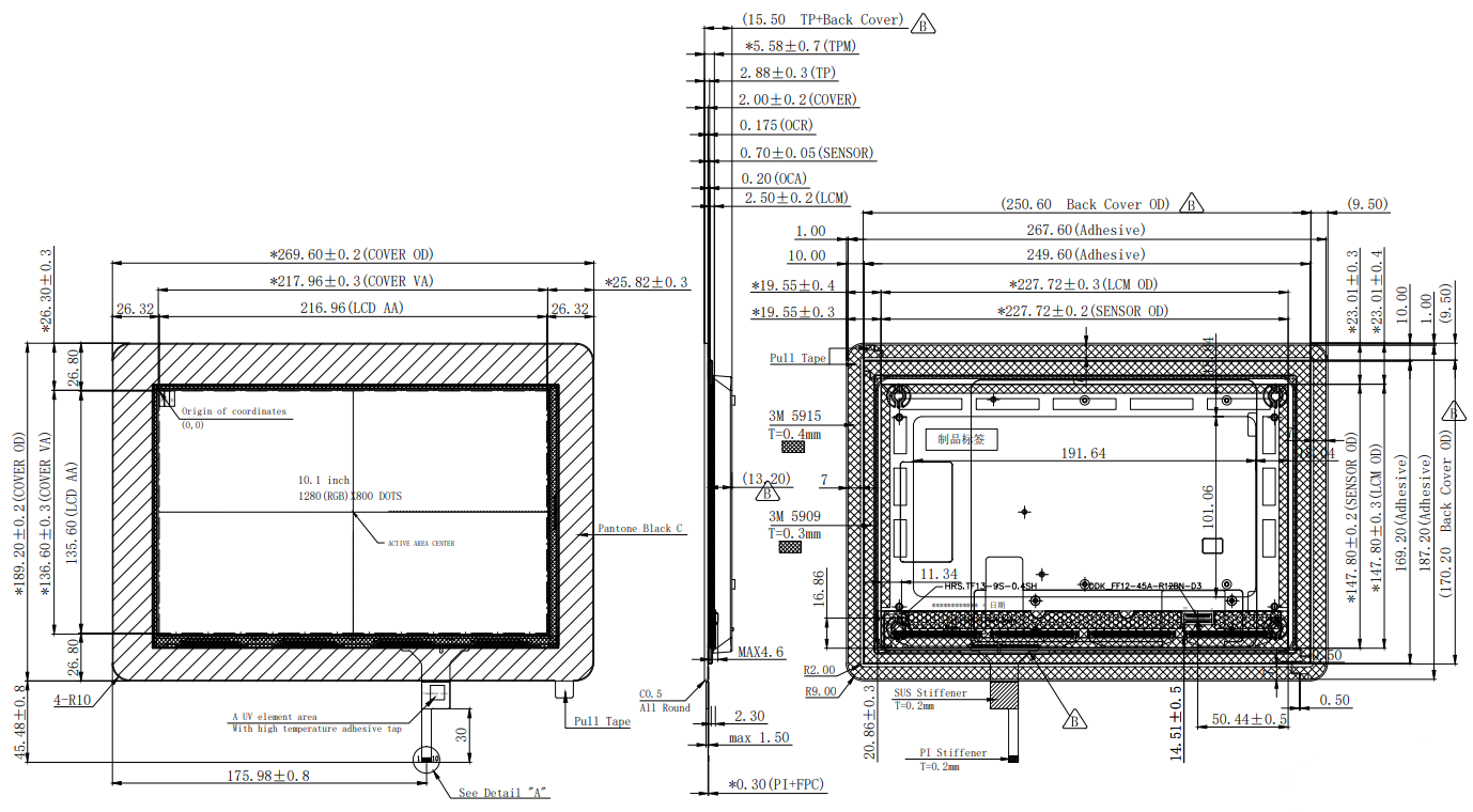 10.1inch capacitive touch display