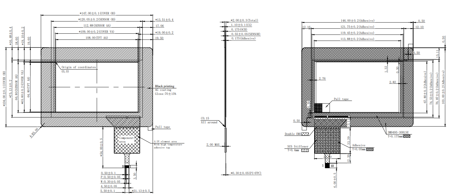 5.0 inch capacitive touch display