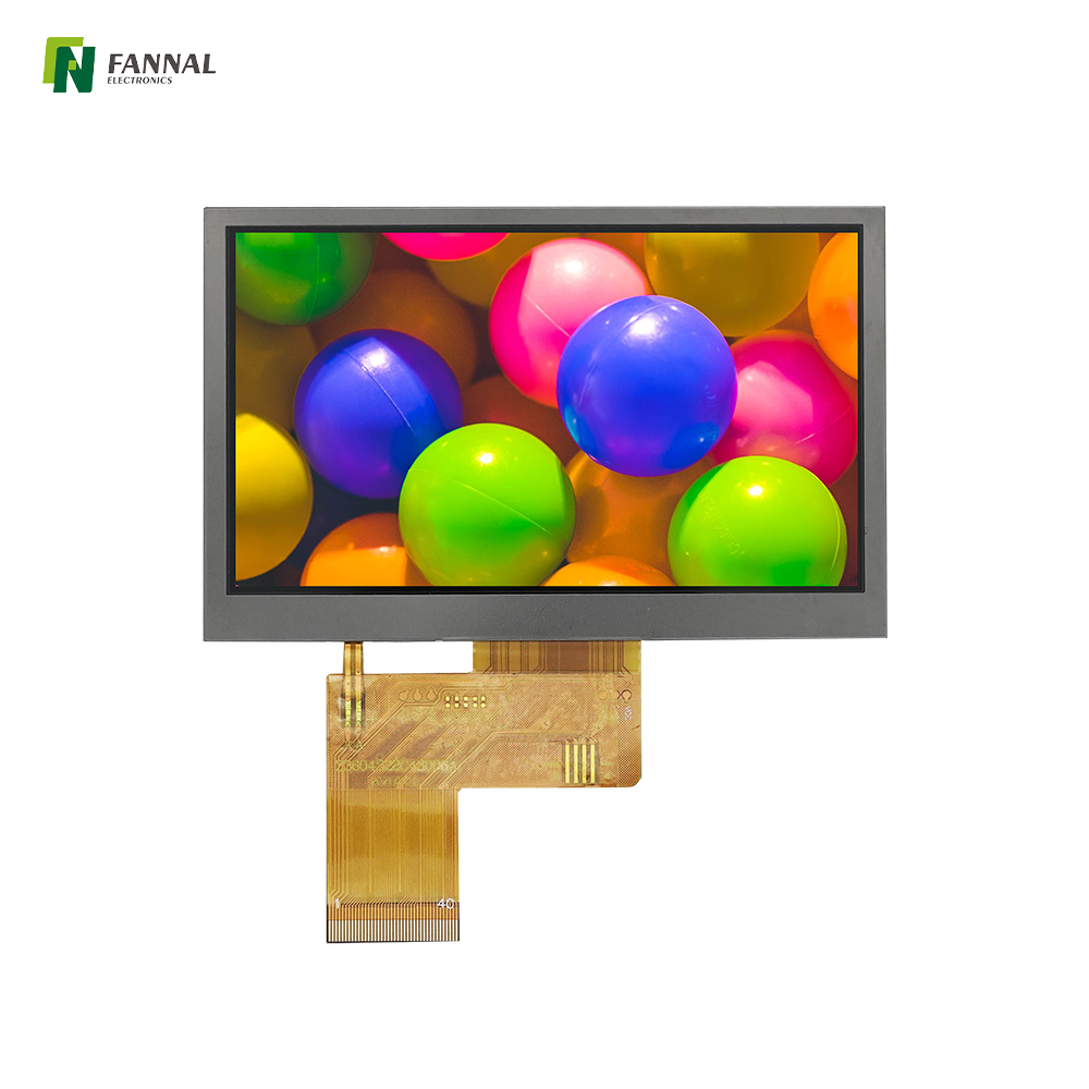 4.3-inch Industrial TFT LCD,480x272,500cd/m2, 40PIN RGB