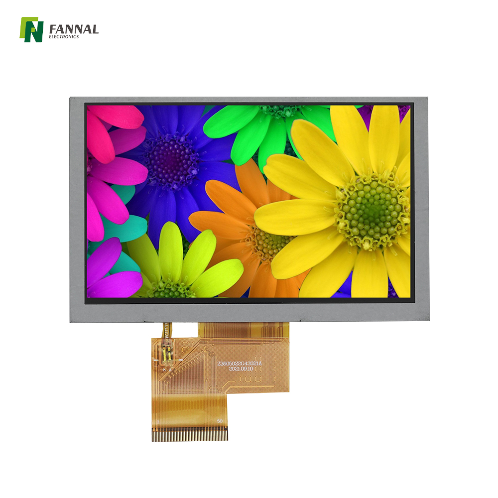 5.0-inch Industrial TFT LCD,800x480,450cd/m2,RGB 50