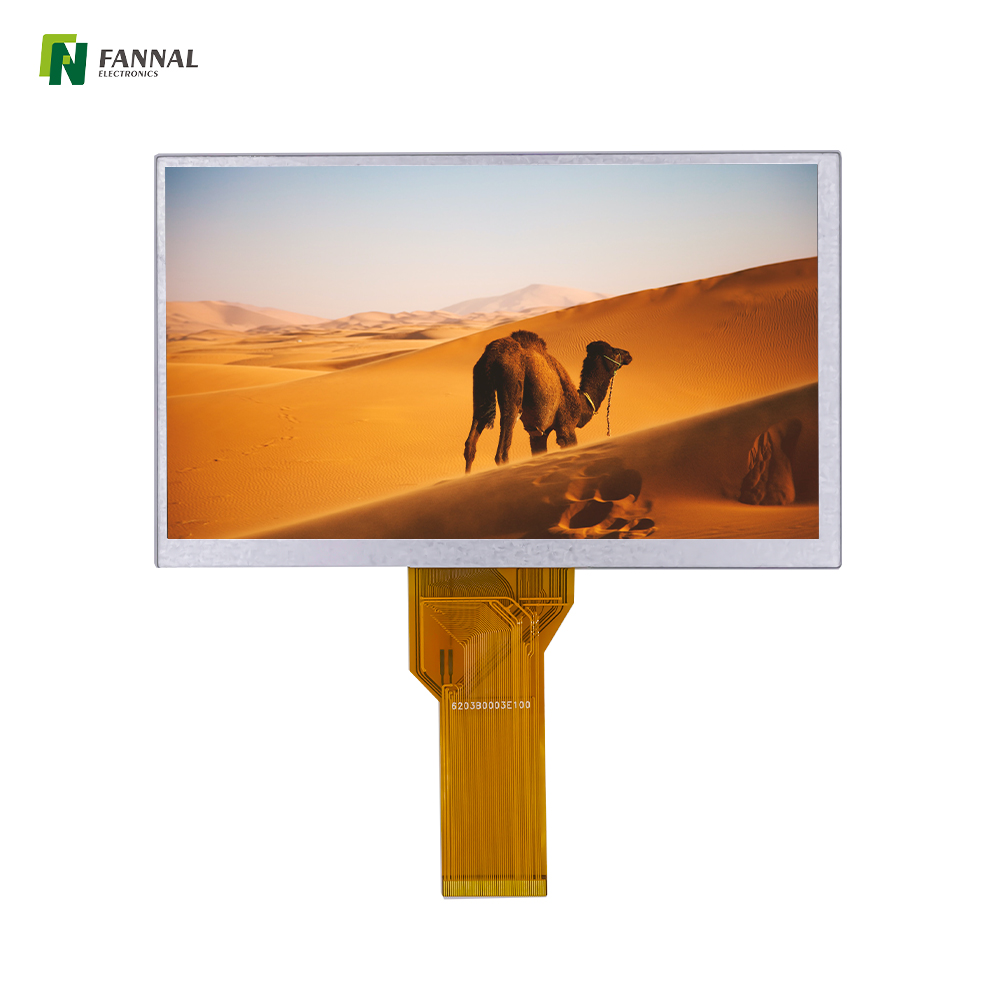 7-inch Industrial TFT LCD, 800x480, High Brightness , 950cd/m2, 50PINS 