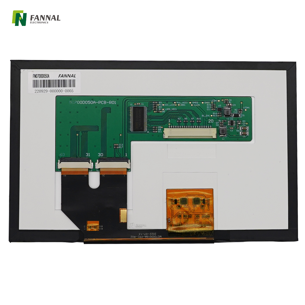 7-inch TFT LCD, 800x480, IPS LCD, 1000cd/m², 20PINS,LVDS