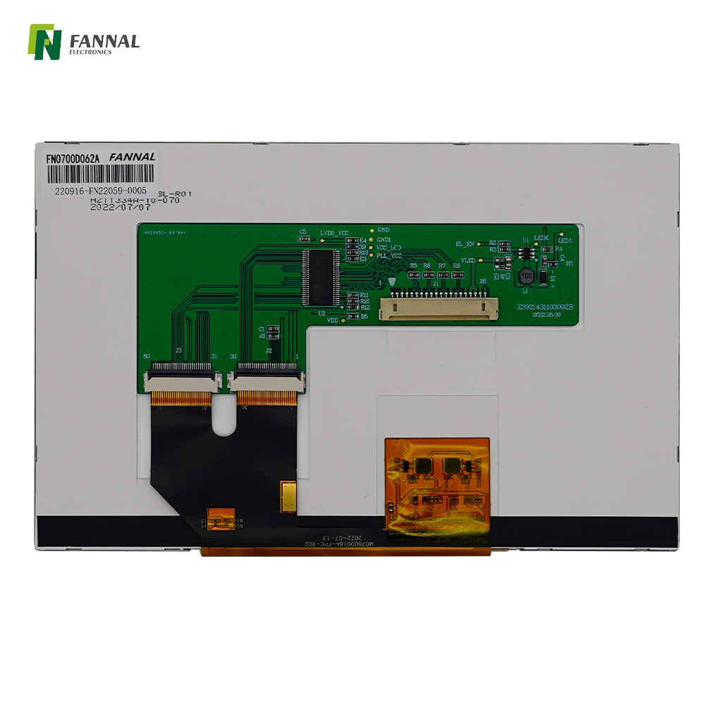 7-inch Industrial TFT LCD,800x480,400cd/m2,20PIN LVDS