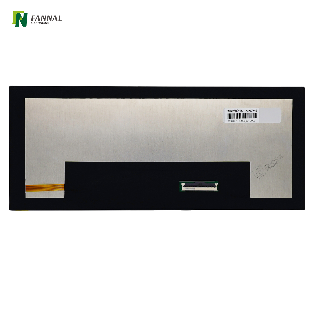 10.25-inch Industrial TFT LCD Resolution 1920x720 Brightness 750cd/m2 50PINS LVDS -30~85Ope Temp