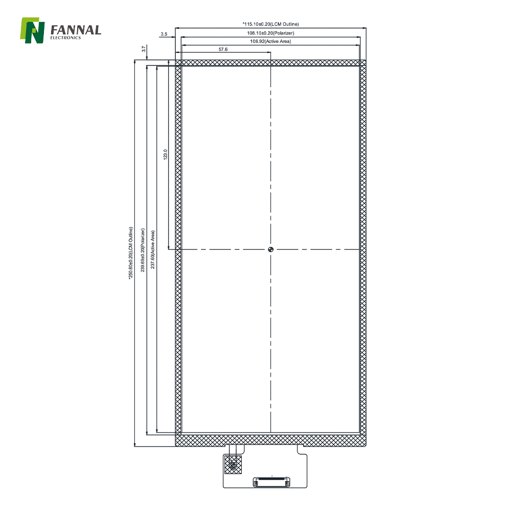 10.25-inch Industrial TFT LCD,720x1600, High Brightness ,600cd/m2, 30PINS MIPI